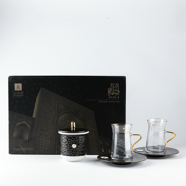 Tea Glass Set 13 Pcs From Asalah - Black