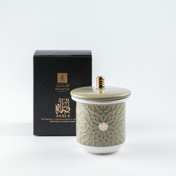 Large Scented Candle From Asalah - Olive + Gold