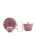 Tea And Arabic Coffee Set 19Pcs From Joud - Purple