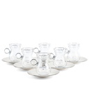 Tea And Arabic Coffee Set 19Pcs From Joud - White