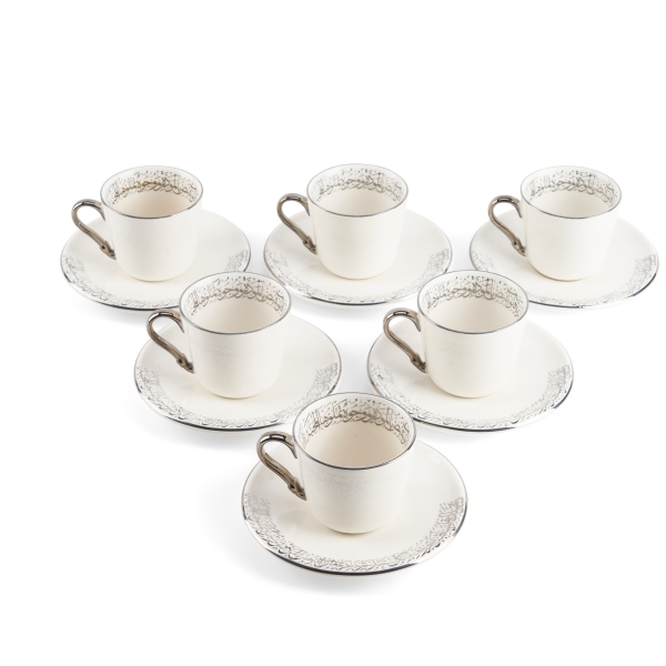 Tea Porcelain Set 12 Pcs From Joud -White