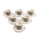 Tea Porcelain Set 12 Pcs From Joud -Grey