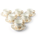Tea Porcelain Set 12 Pcs From Amal -Beige