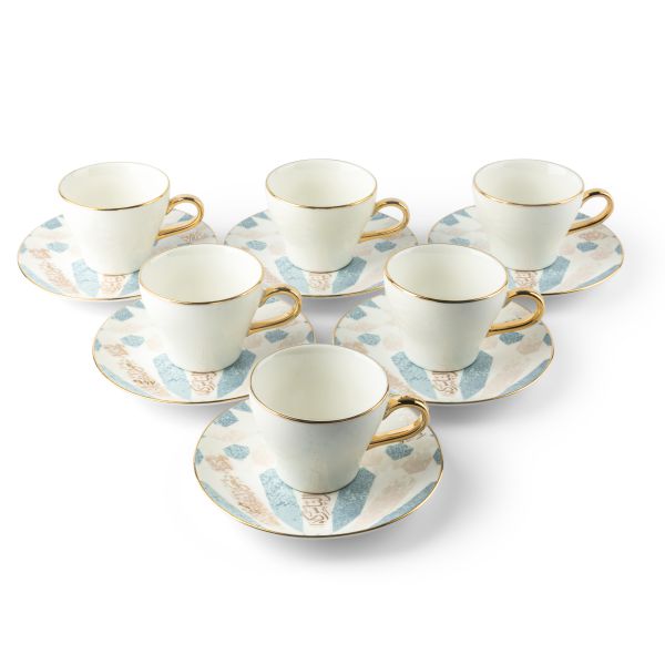 Tea Porcelain Set 12 Pcs From Amal -Blue