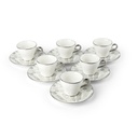 Turkish  Coffee Set 12Pcs From Amal - Grey