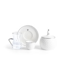 Tea And Arabic Coffee Set 19Pcs From Crown - Silver