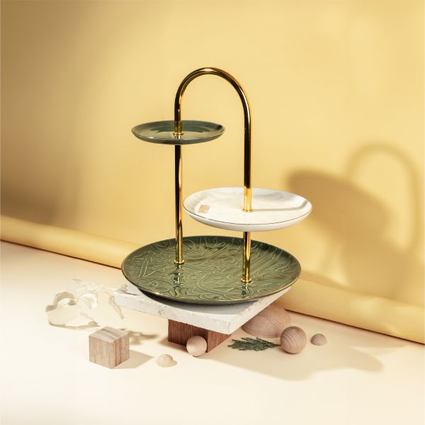 Serving Stand From Diwan -  Green