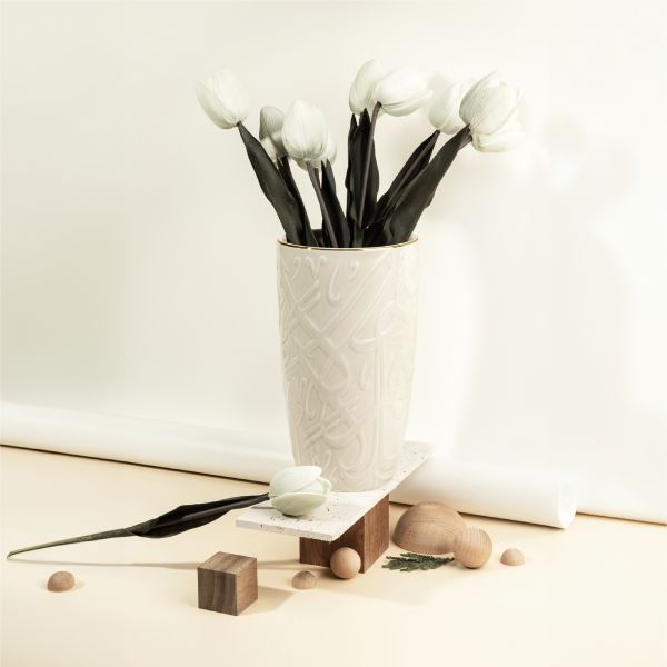 Big Flower Vase From Diwan -  Beige