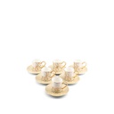 Turkish Coffee Set 12 pcs From Diwan -  Ivory