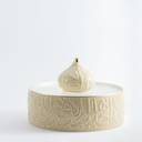 Large Acrylic Date Bowl From Diwan -  Ivory