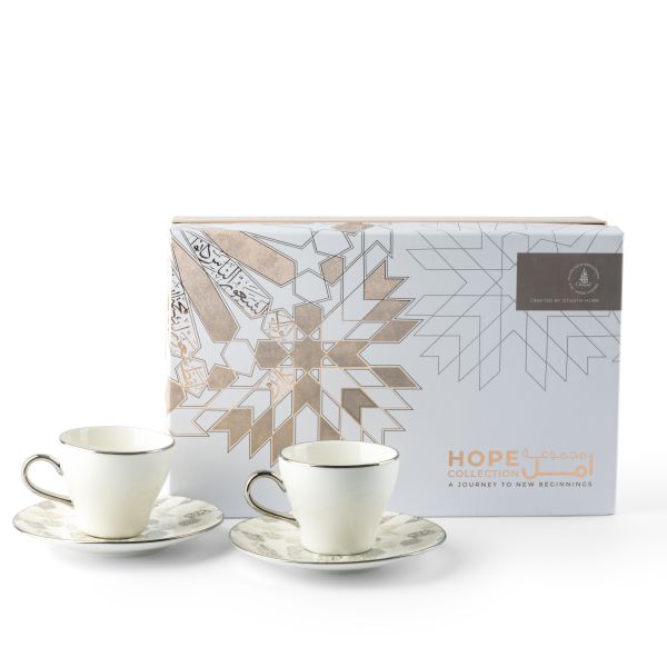 Tea Porcelain Set 12 Pcs From Amal -Grey