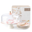 Cake  Serving Set 9Pcs From Amal - Pink