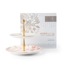 2 Tier  Serving Set  From Amal - Pink