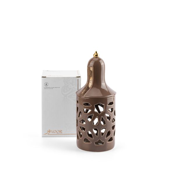 Medium Electronic Candle From Nour - Brown