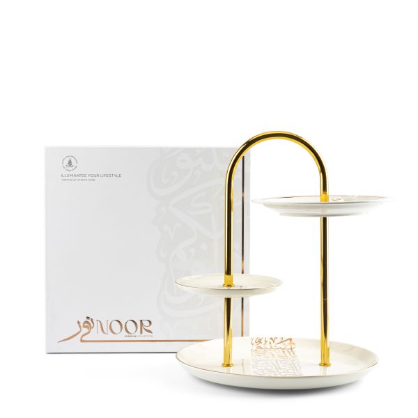 Serving Stand With 3 layers From Nour - White