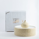 Large Acrylic Date Bowl From Diwan -  Ivory