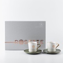 Porcelain Tea Set From Rosette - Green