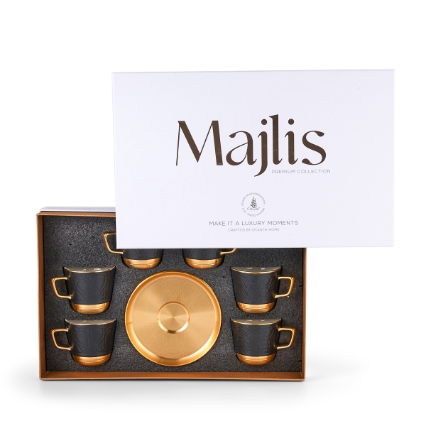 Tea Porcelain Set 12 Pcs From Majlis - Black