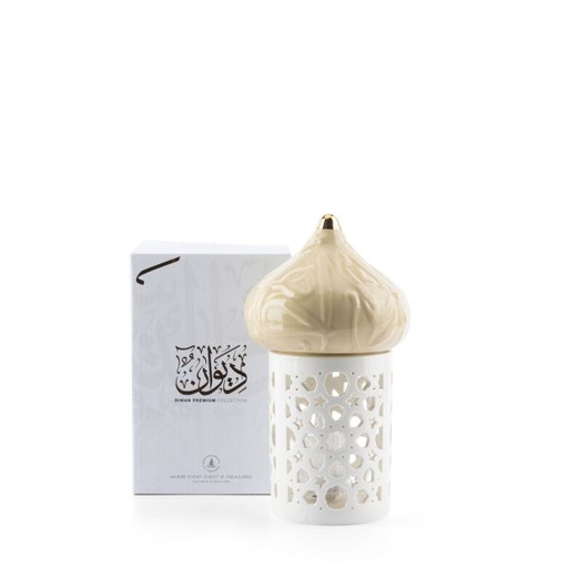 [ET2353] Medium Electronic Candle From Diwan -  Ivory