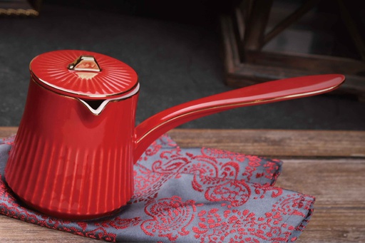 [FU1044] أحمر - دلة قهوة تركية من دايموند