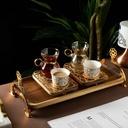 ذهبي - طقم استكانات شاي لشخصين من نيتشر كور