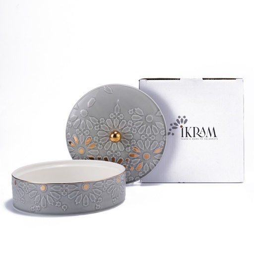 [ET1491] Grey - Date Bowl From Ikram