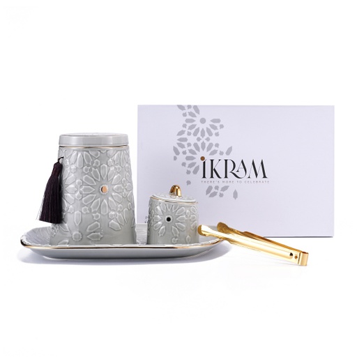 [ET1498] Grey - Incense Burners From Ikram
