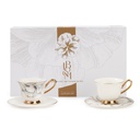 Tea Porcelain Set 12 Pcs From Blooms - Grey