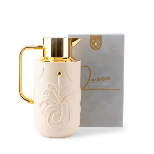 [JG1143] Vacuum Flask For Tea And Coffee From Queen - Beige