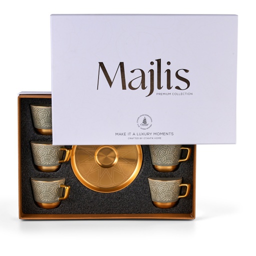 [AM1002] Turkish  Coffee Set 12Pcs From Majlis - Grey