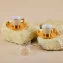 Turkish Coffee Set With Coffee Pot 5 Pcs From Majlis- Beige